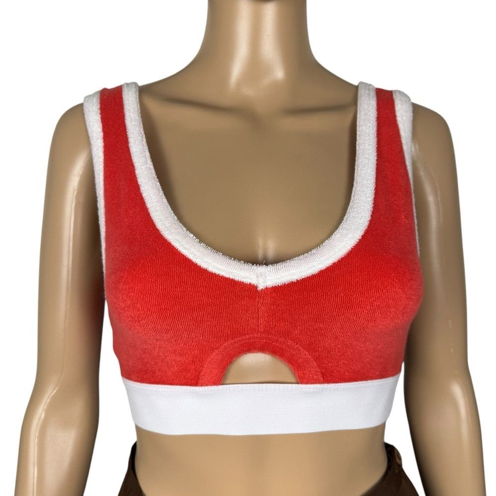 Zara New Zara Terry Cloth Cotton Red Bra Top Size S Size S / US 4 / IT 40 - 2 Thumbnail