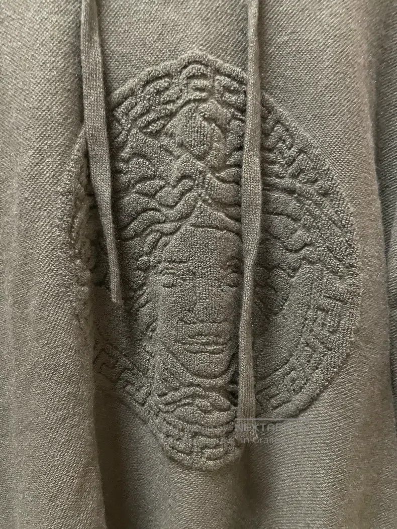 Versace Versace Green hooded-blend sweatshirt Size US XL / EU 56 / 4 - 2 Thumbnail