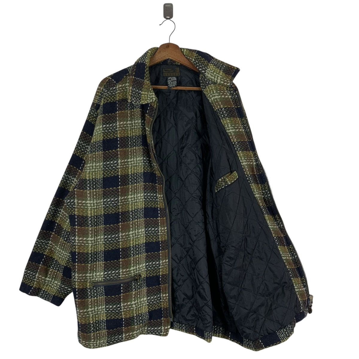 Gotcha Vintage 90s Gotcha plaid full-zip sweater wool jacket Size US L / EU 52-54 / 3 - 5 Thumbnail