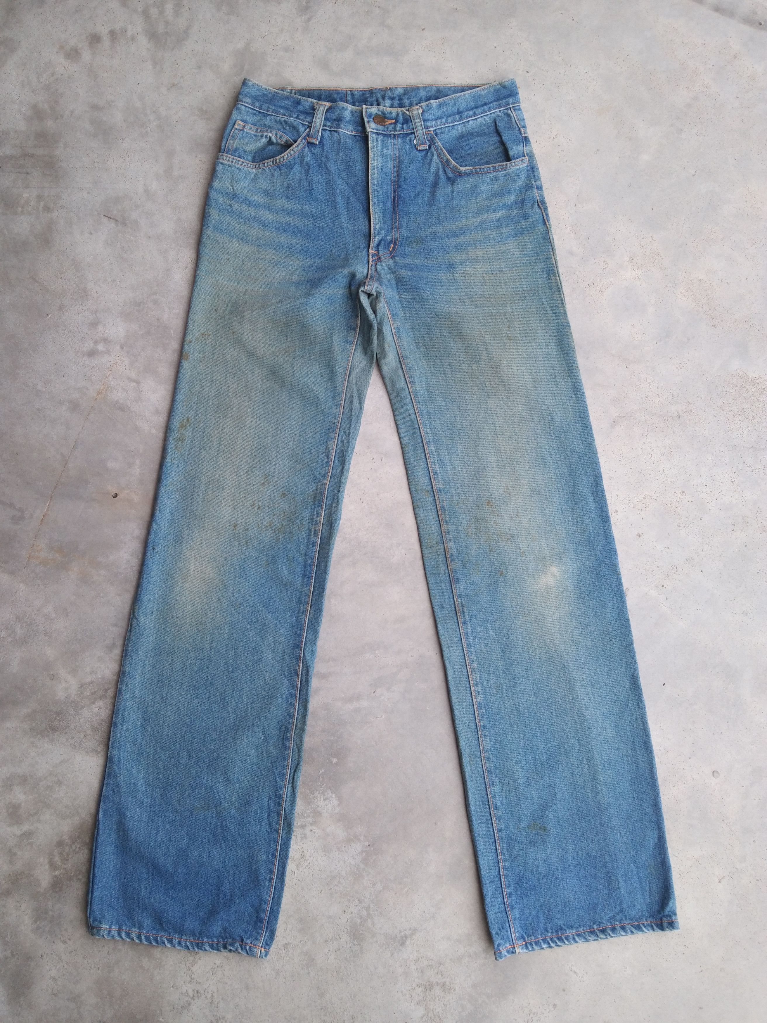 Japanese Brand Vintage Wingler Dirty Rusty Straight Distressed Jeans 29x32 Size US 29 - 1 Thumbnail