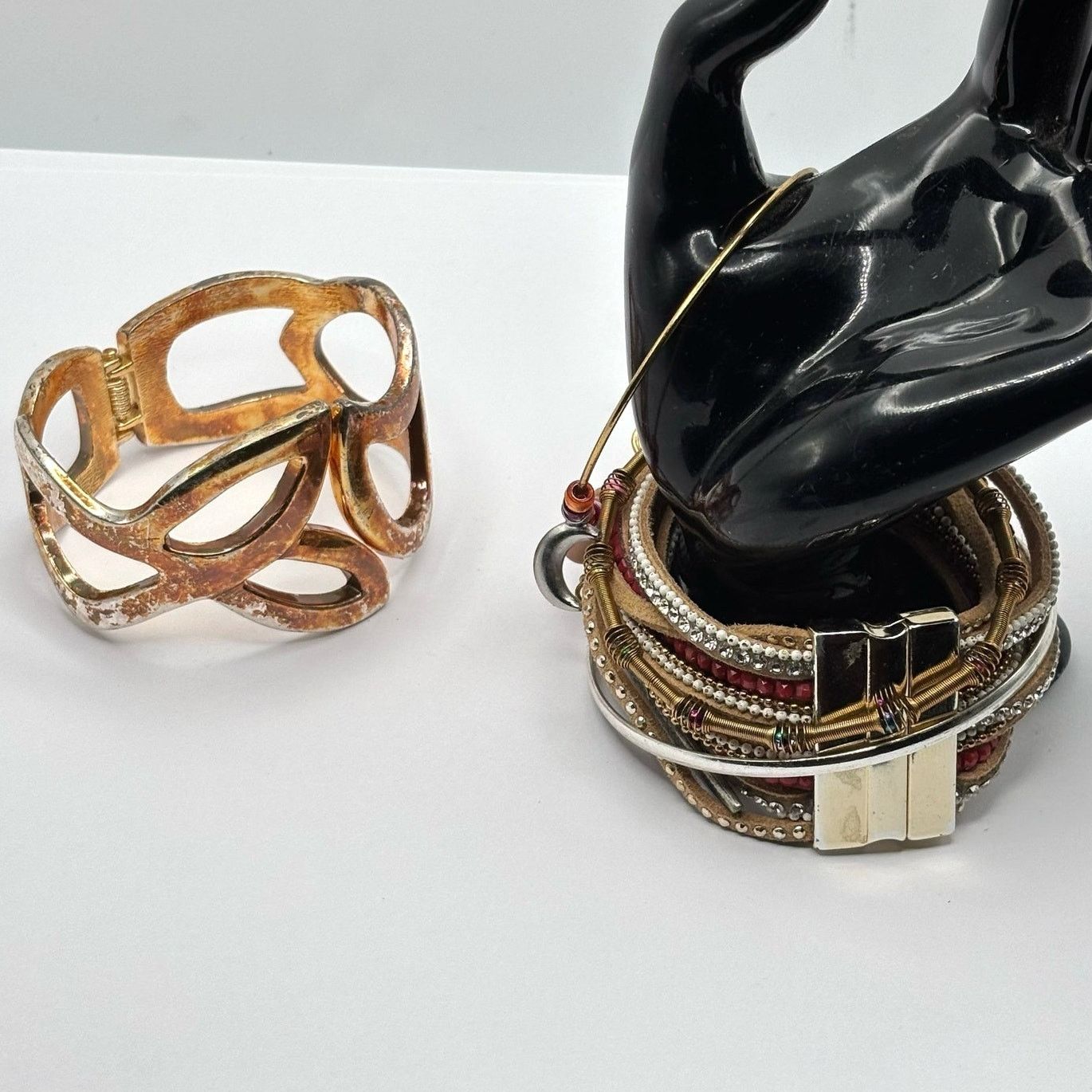 Other Silver & Gold Wing Cuff Bracelet Bundle Size ONE SIZE - 1 Thumbnail