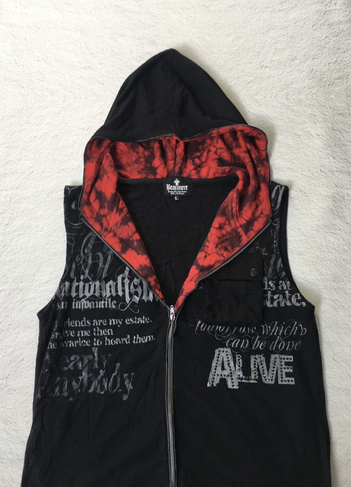Japanese Brand Beaumere Poem Pocket Hoodie Size US L / EU 52-54 / 3 - 3 Thumbnail
