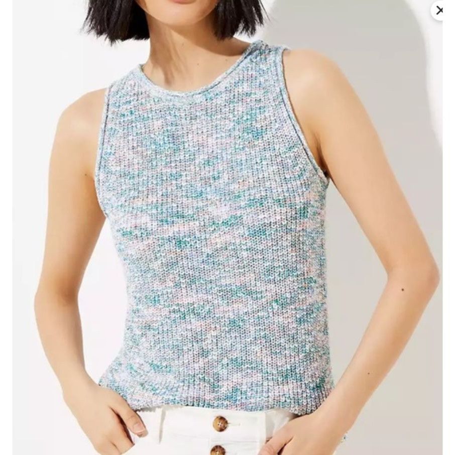 Loft Loft Multicolor Knit Tank Top Sleeveless Lightweight Size PS Size S / US 4 / IT 40 - 1 Thumbnail