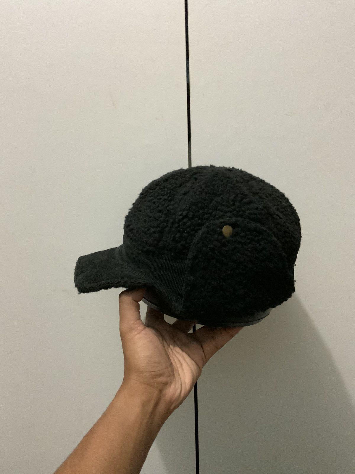 Hat Club DNDJJ Corduroi Mohair Fur Black Winter Ski Hat Size ONE SIZE - 2 Thumbnail