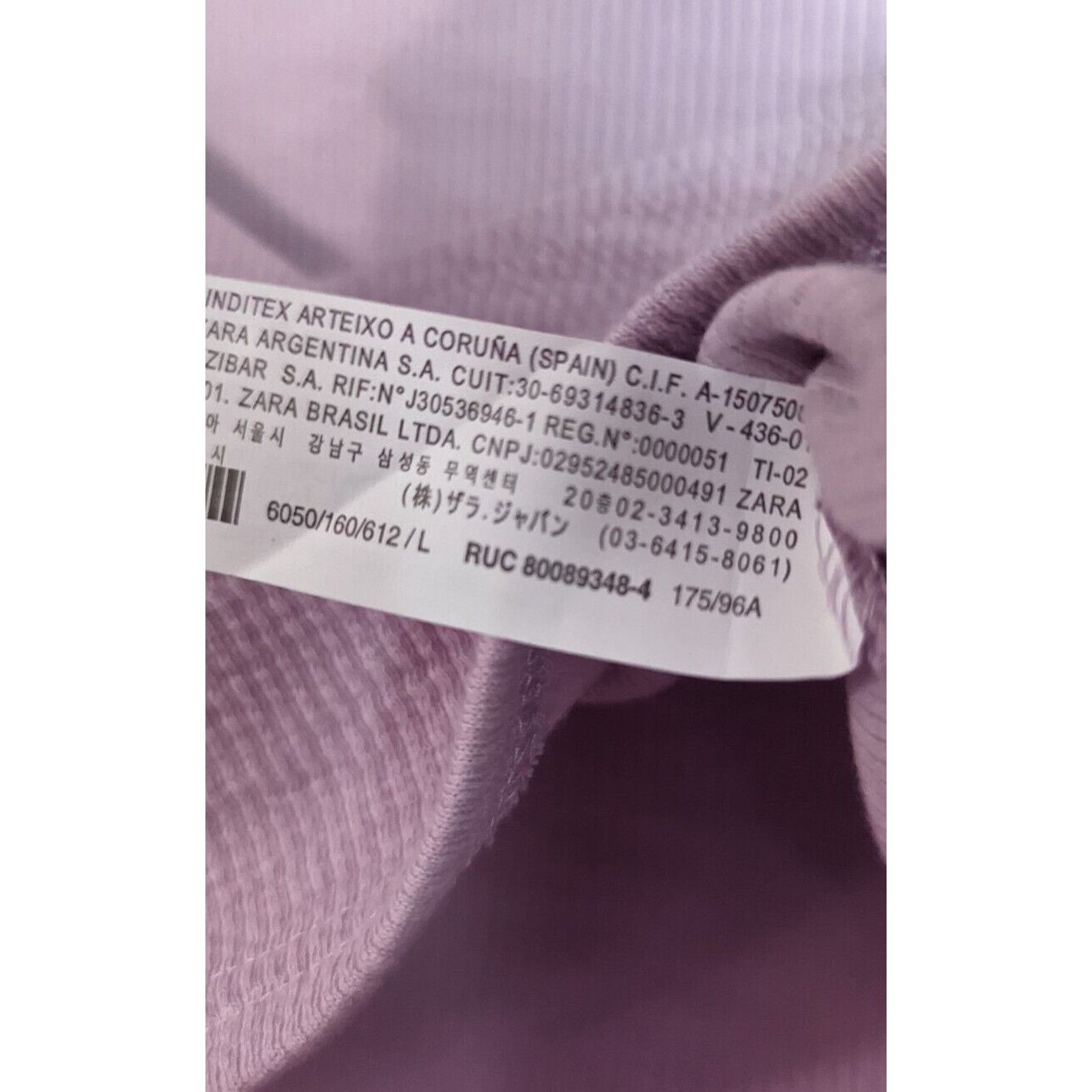 Zara Zara Crop Top Women Large Purple Ribbed Sweetheart Size L / US 10 / IT 46 - 7 Thumbnail