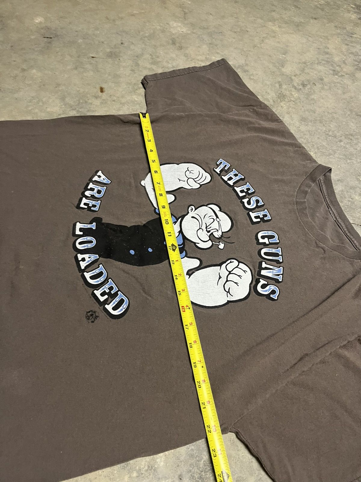 Cartoon Network Vintage Popeye "These Guns Are Loaded" Mens Large Size US L / EU 52-54 / 3 - 5 Thumbnail