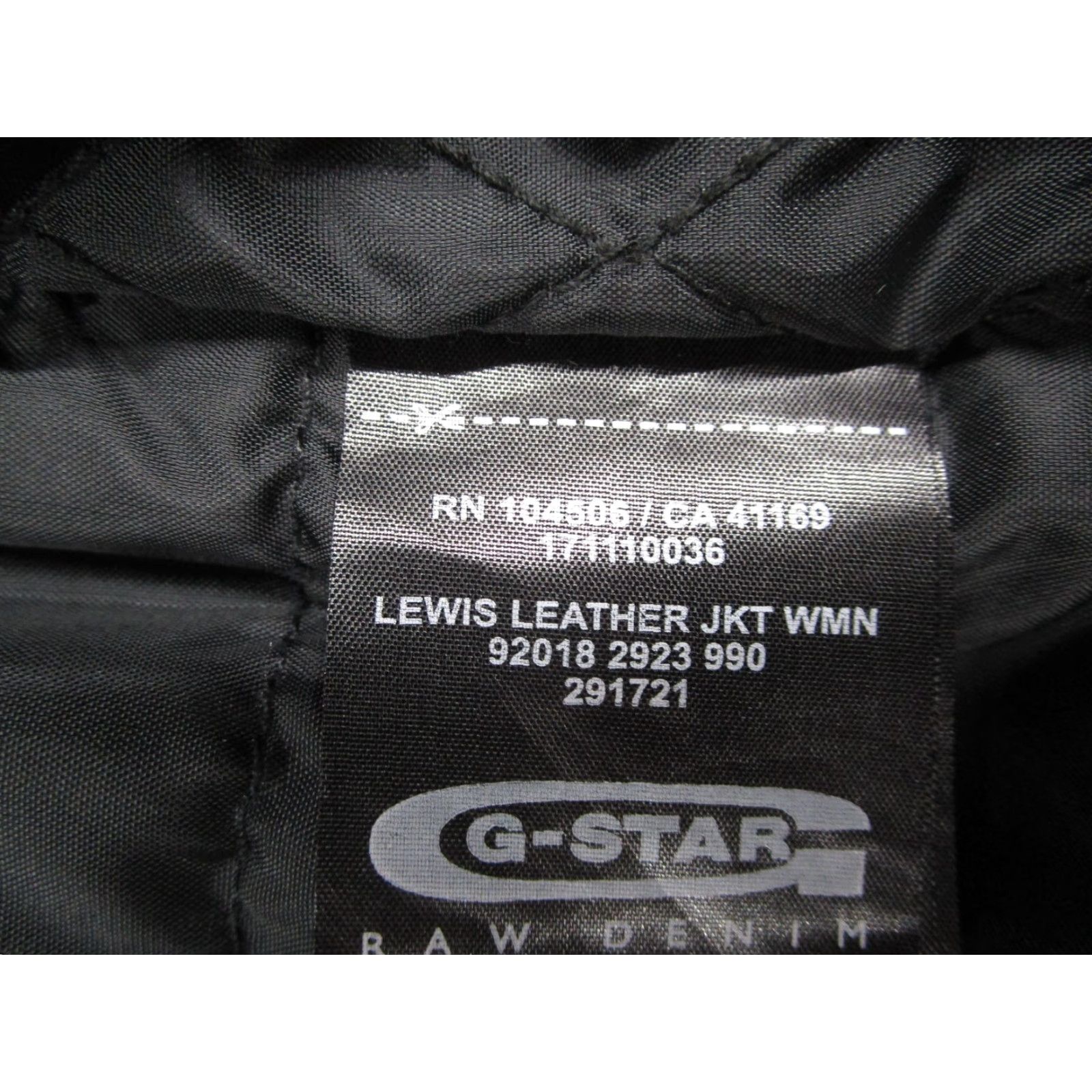 Vintage G Star Raw Leather Bomber Jacket Womens Small Black Lewis 3301 Quilted Zip Short Insulated Pockets Slim Full Zip Casual Travel Mens Womens Boys Girls Size S / US 4 / IT 40 - 6 Thumbnail