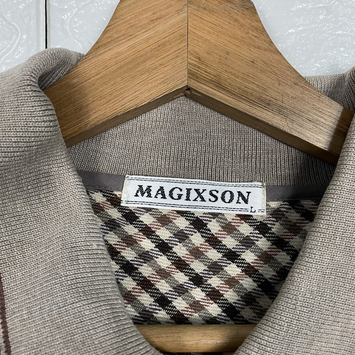 Japanese Brand 📌Vintage Collar Sweatshirt Magixson Embroidery Big Logo Size US L / EU 52-54 / 3 - 16 Thumbnail