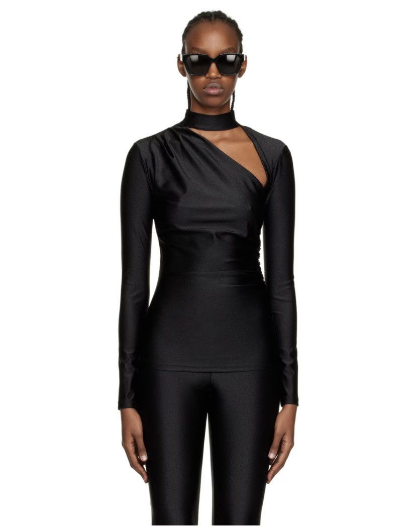 image of Han Kjobenhavn Black Ruched Turtleneck, Women's (Size XS)