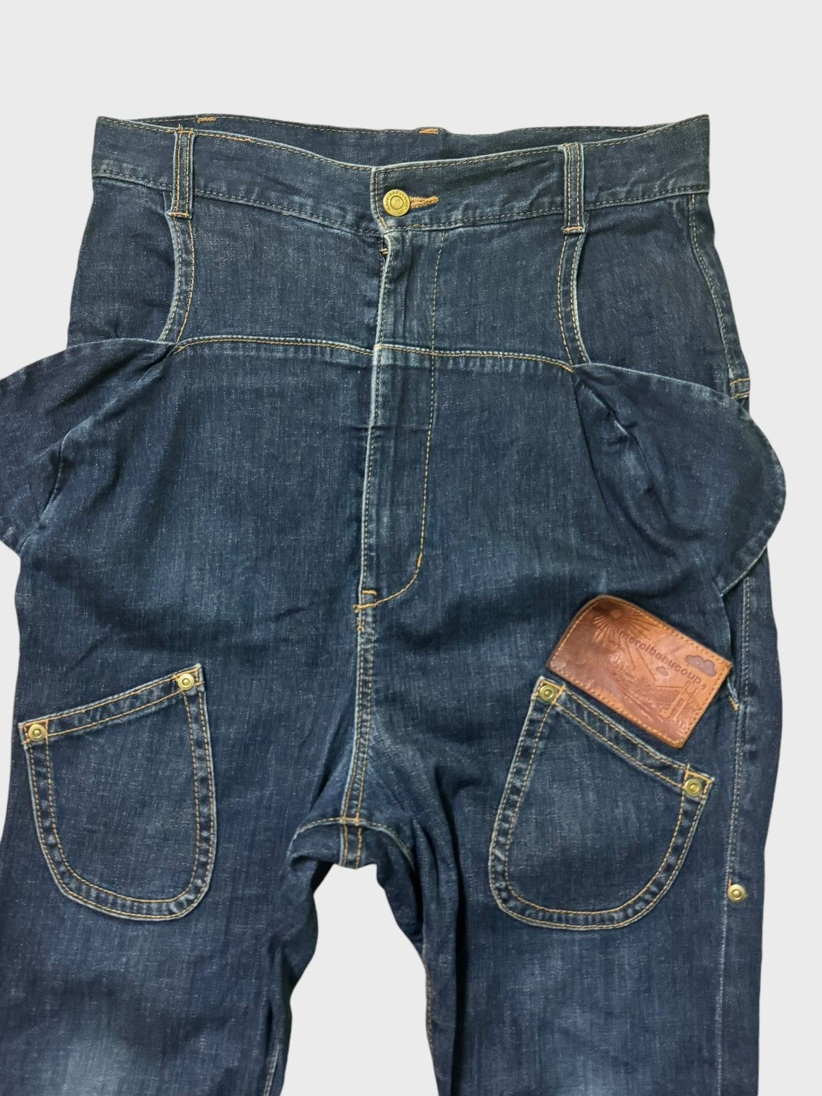 Issey Miyake × Japanese Brand × mercibeaucoup MERCIBEAUCOUP ISSEY MIYAKE Ear Design Denim Jean Size US 29 - 5 Thumbnail
