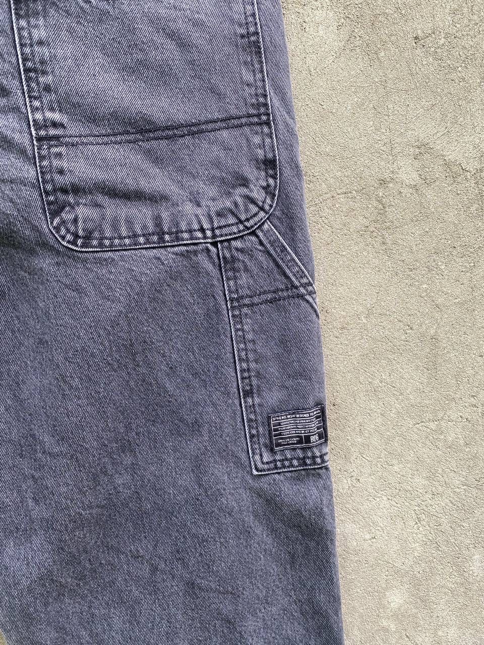 Bdg Vintage Bdg Double Knee Baggy Washed Black Denim Work Pants Size US 32 / EU 48 - 4 Thumbnail