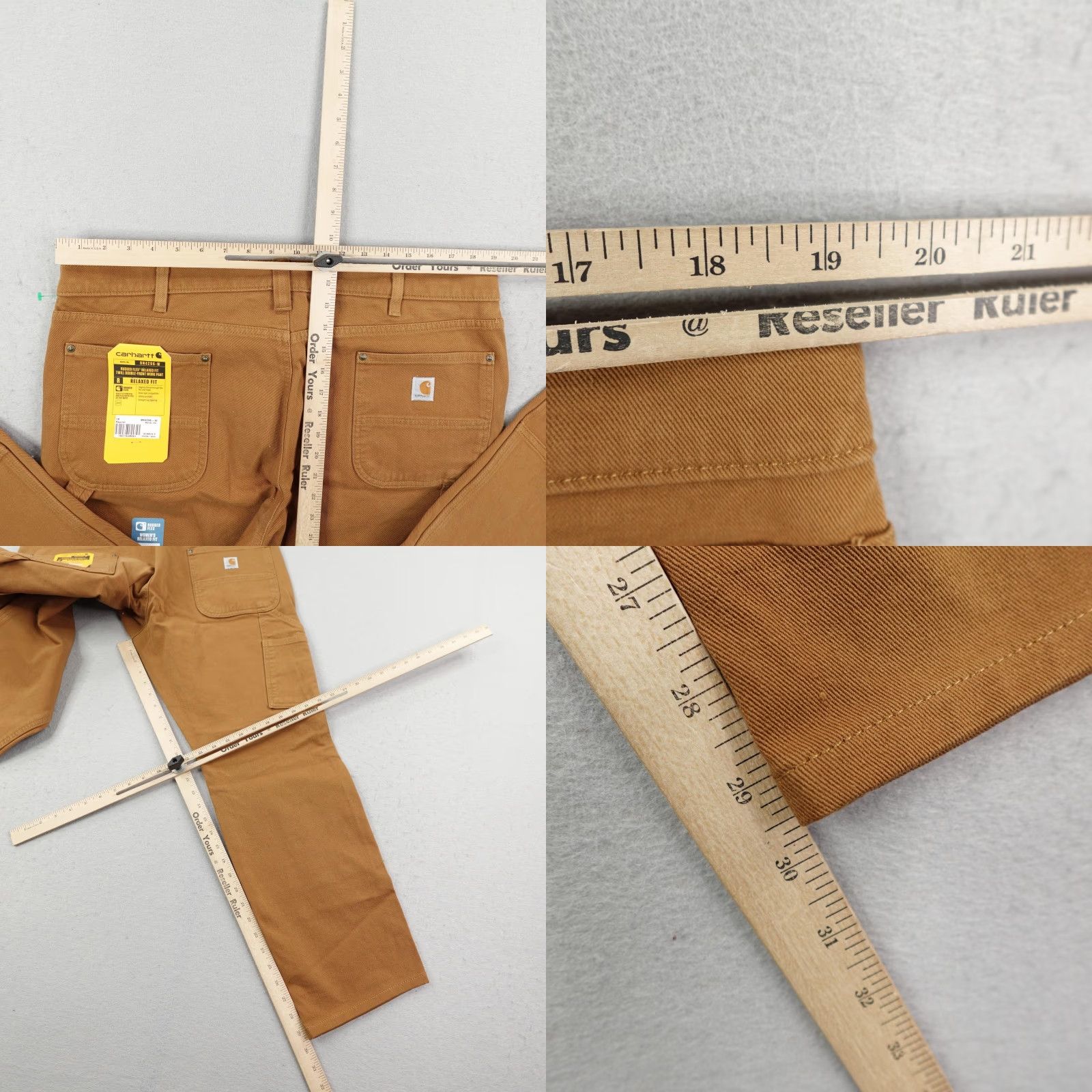 Carhartt Carhartt Pants Womens 18 Brown Rugged Flex Relaxed Fit Twill Double Front Knee Workwear Size 40" / US 18 - 8 Thumbnail