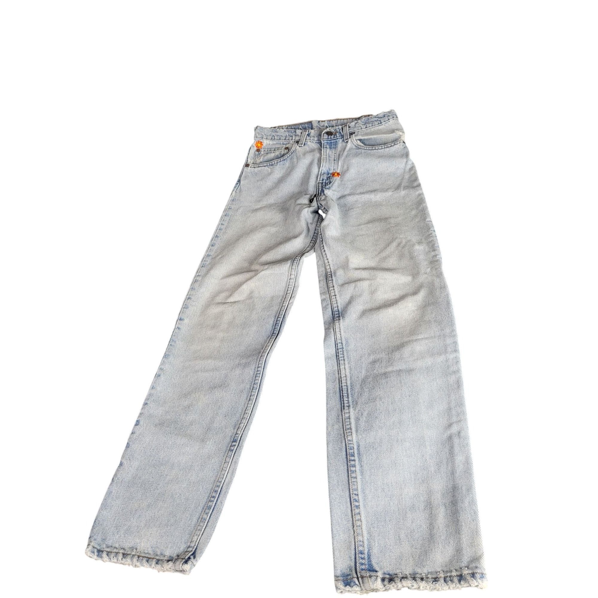 Levi's Vintage Levis 550 Blank Tab Jeans Women Sz 31X32 Floral Deni Size 31" - 12 Thumbnail