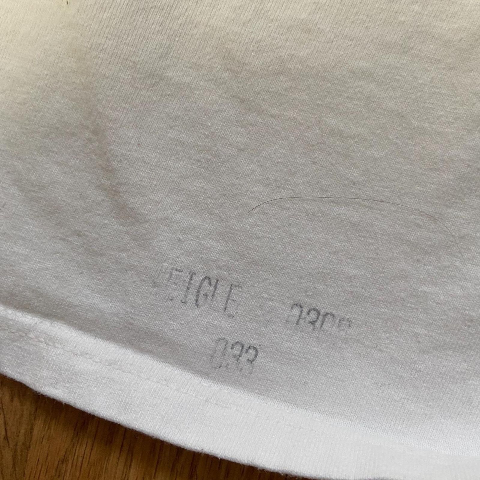 Hanes 90s white navy tee shirt Size US XL / EU 56 / 4 - 5 Thumbnail