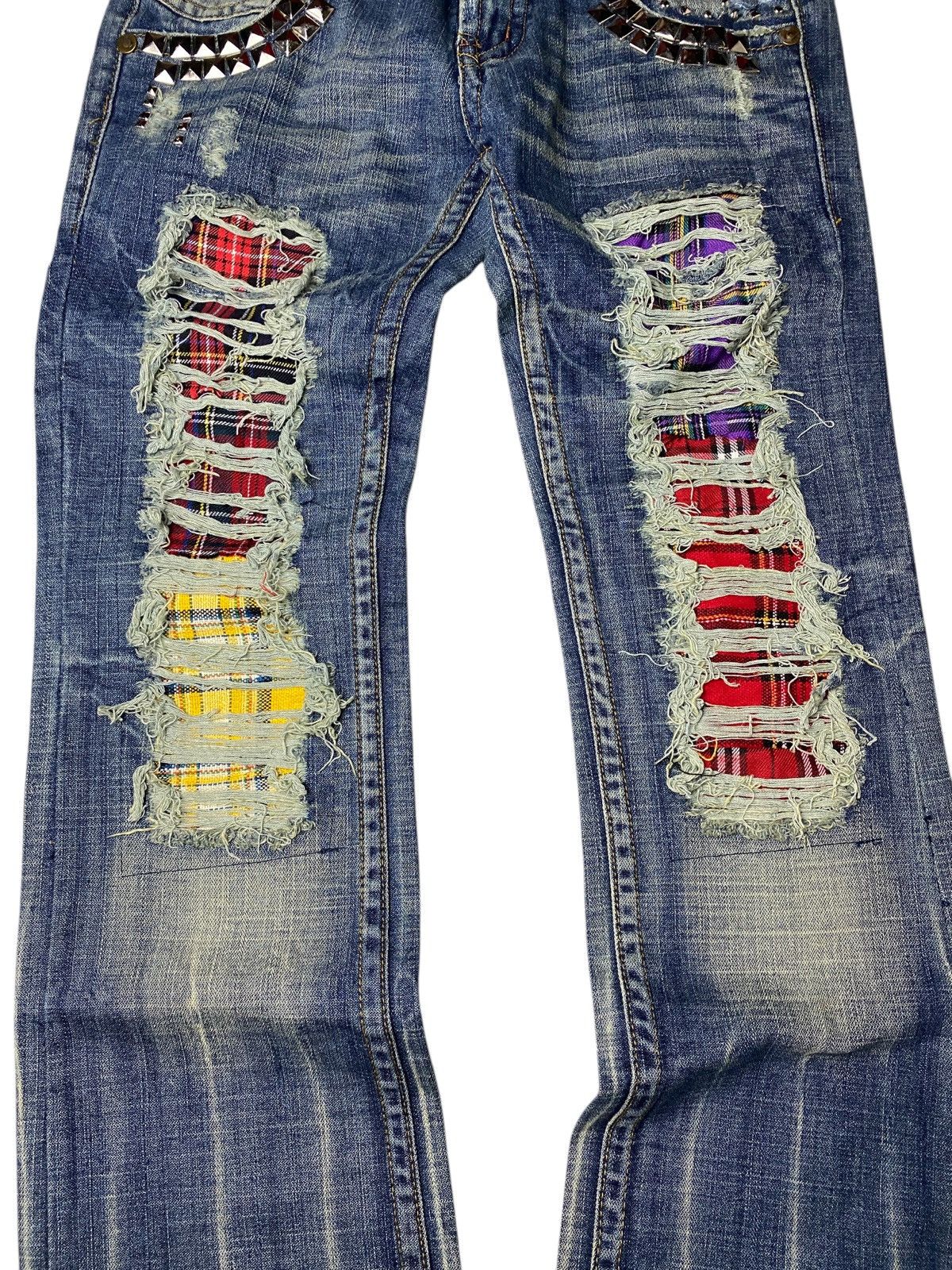If Six Was Nine 2000's Q Seawash Studded Flared Jeans Size US 27 - 4 Thumbnail