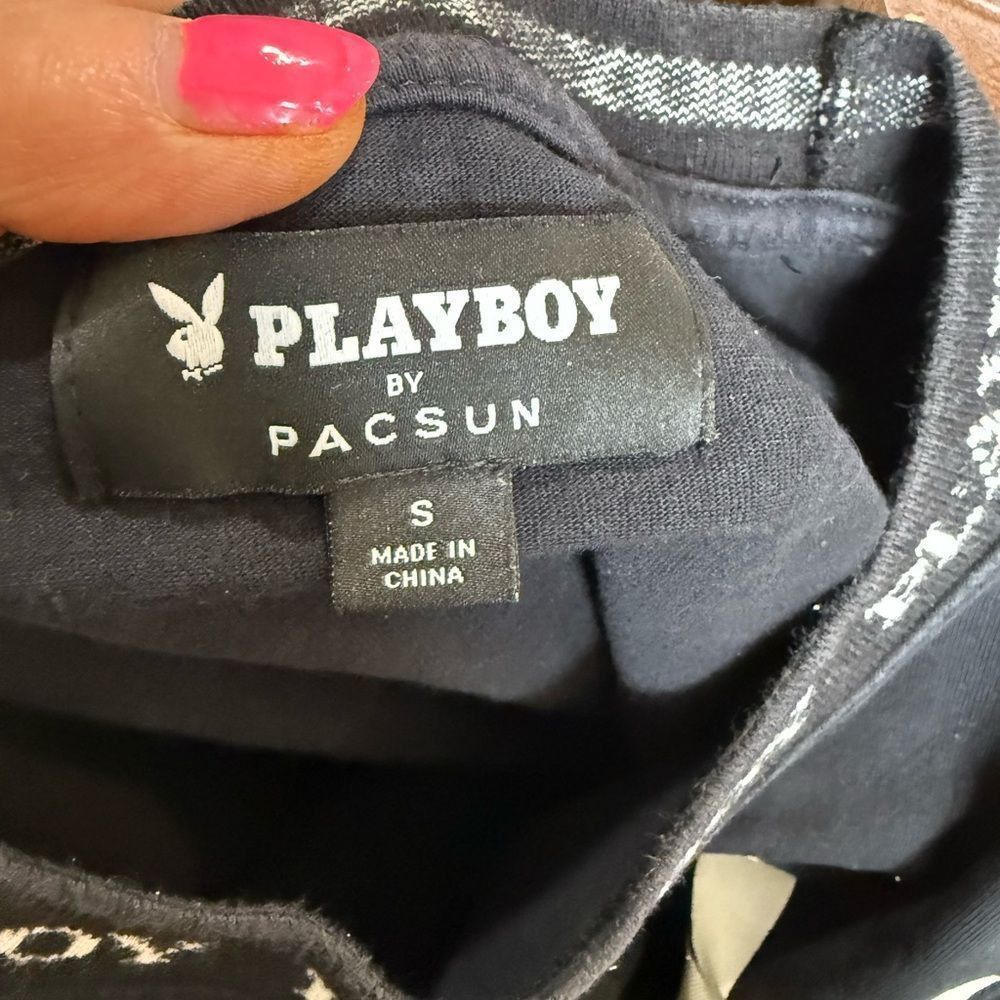 Pacsun PacSun Black Short Sleeve Tee with Playboy Logo Size US S / EU 44-46 / 1 - 4 Thumbnail
