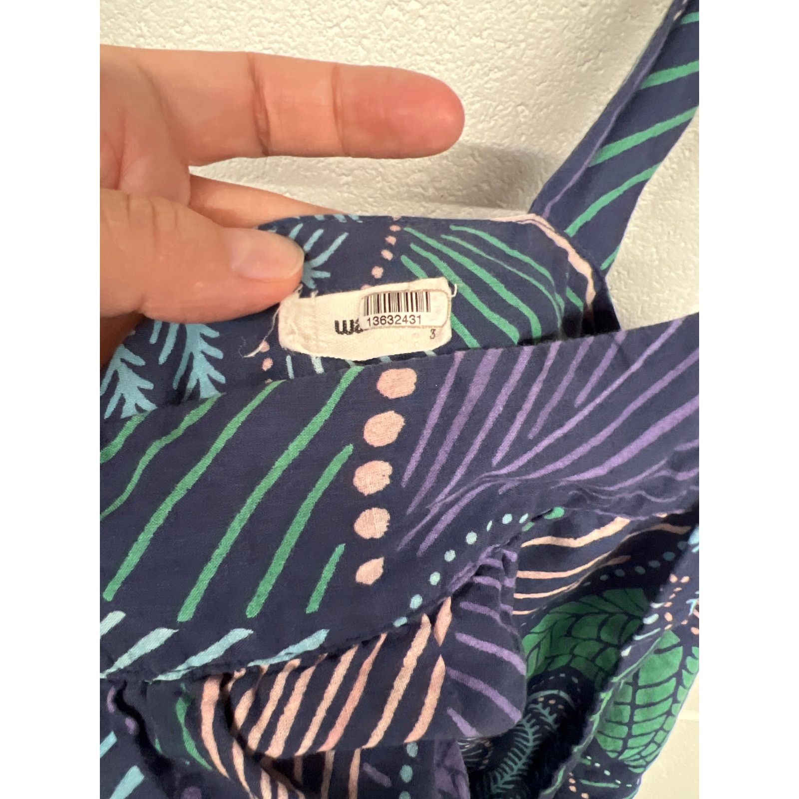 Other Warm 3/Large Purple Floral Tie Strap Square Neck Tank Top Size L / US 10 / IT 46 - 6 Thumbnail