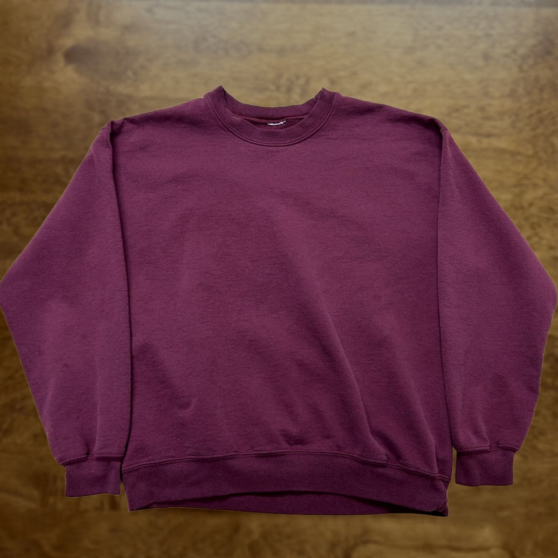 Vintage Vintage Sweatshirt Mens Large Purple Fleece Crewneck Pullover Solid Casual Blank Size US L / EU 52-54 / 3 - 1 Thumbnail