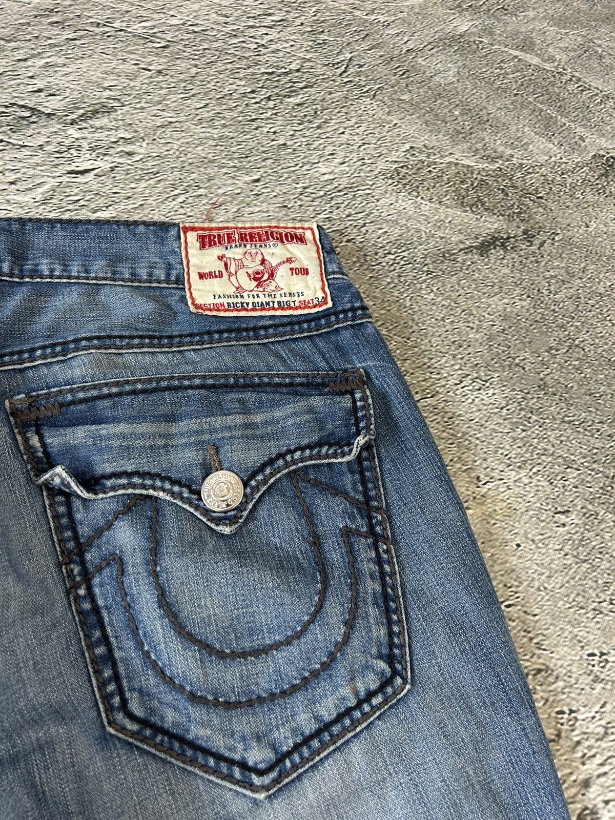 True Religion × Vintage True Religion vintage blue jeans Ricky thick stitching Y2K Size US 36 / EU 52 - 5 Thumbnail