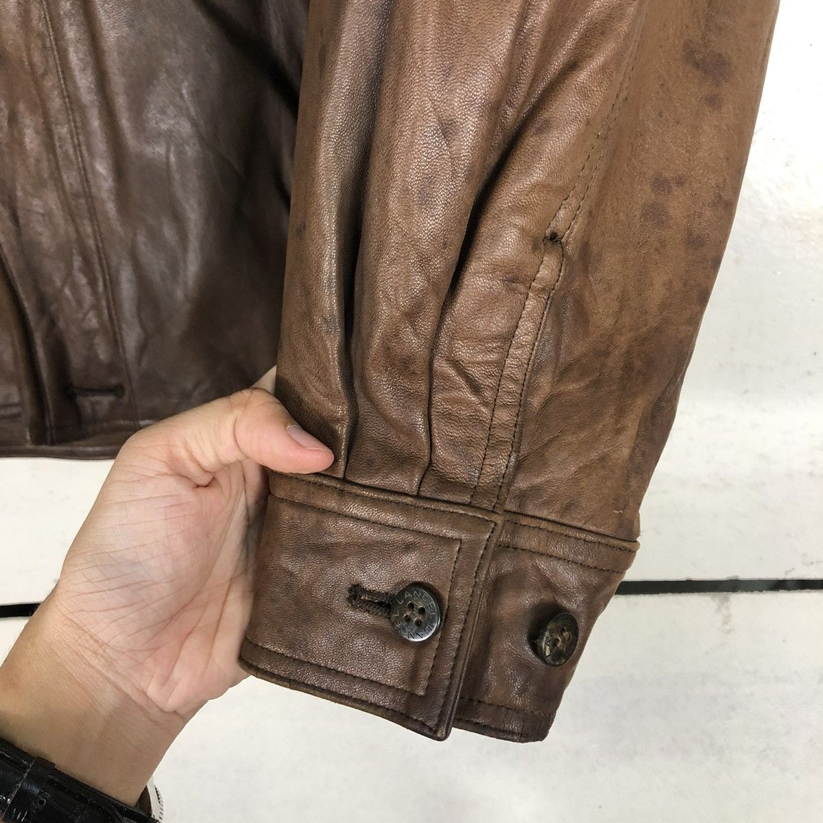 Lancel 🔥VINTAGE BIKER LEATHER JACKET LANCEL PARIS Size US M / EU 48-50 / 2 - 16 Thumbnail