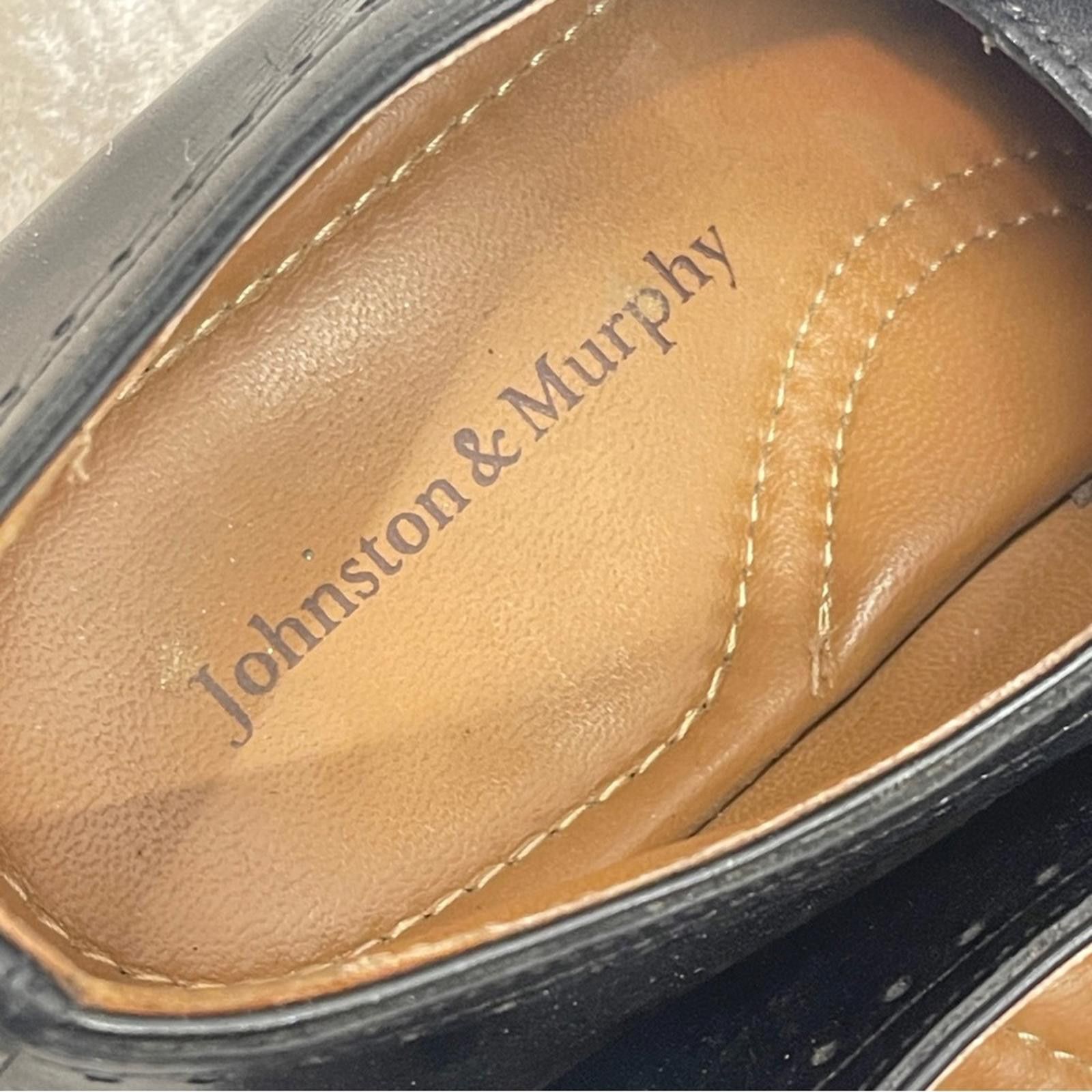 Johnston & Murphy Johnston & Murphy Black Men's Leather Dress Shoes size 9 Size US 9 / EU 42 - 6 Thumbnail