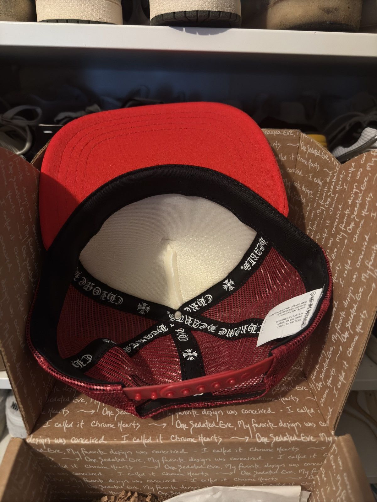 Chrome Hearts Chrome Hearts Trucker Hat King Taco Red Size ONE SIZE - 7 Thumbnail