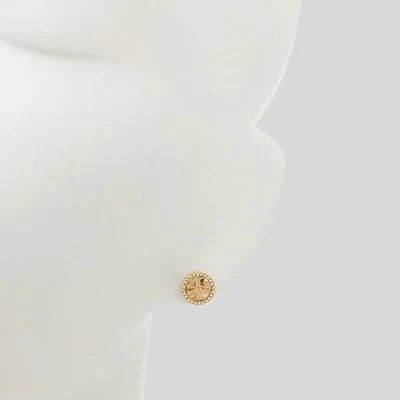 Tory Burch o1s22i1n1024 Size: OS / Miller Pave Stud Earrings in Gold Size ONE SIZE - 4 Thumbnail