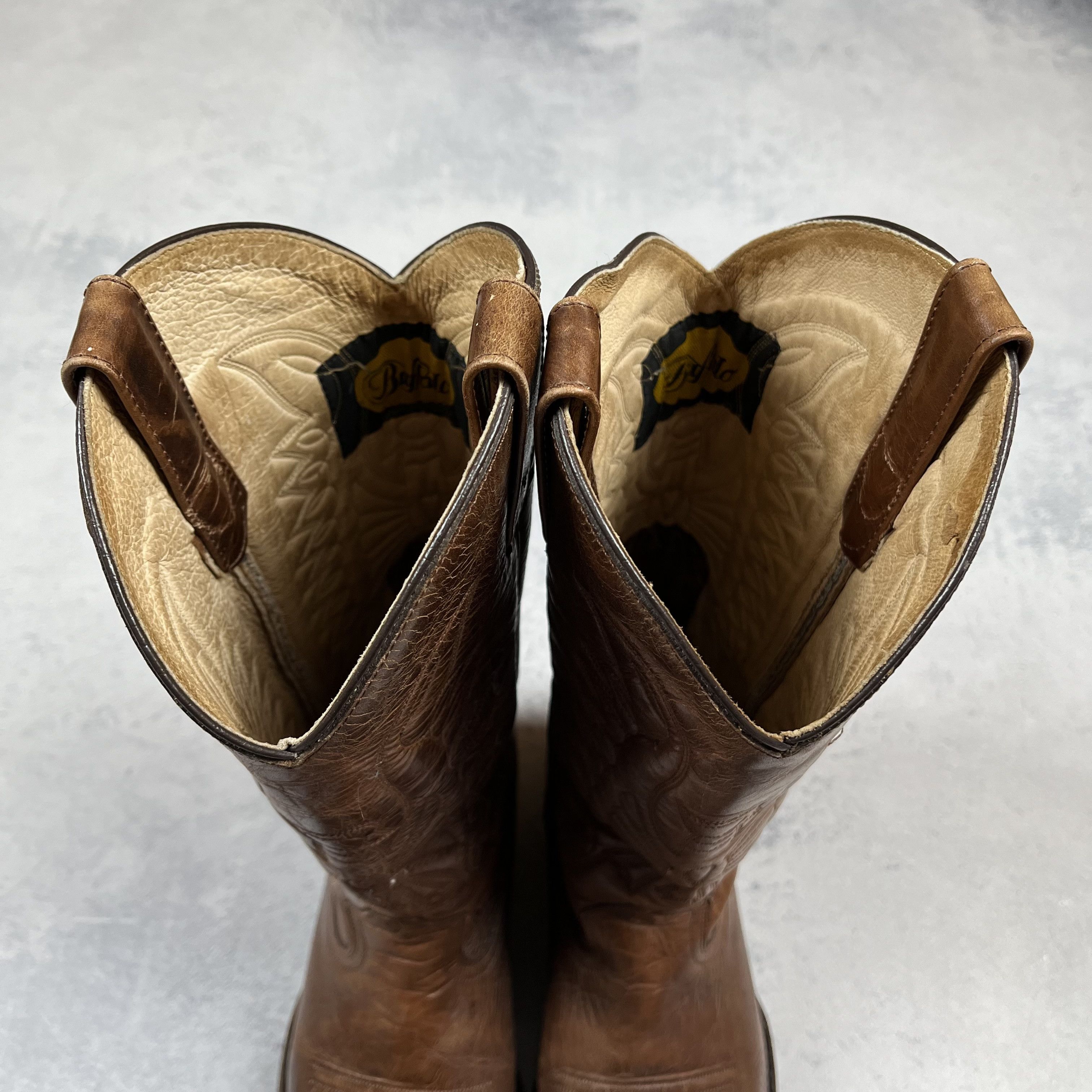 Buffalo London Vintage Buffalo Western Brown Leather Cowboy Boots 90’s Size US 9 / IT 39 - 20 Thumbnail