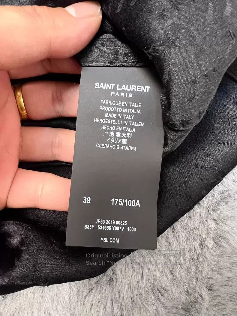 Saint Laurent Paris Saint Laurent Paris size 39 Black Cuban Collar Striped Sta Size US M / EU 48-50 / 2 - 6 Thumbnail