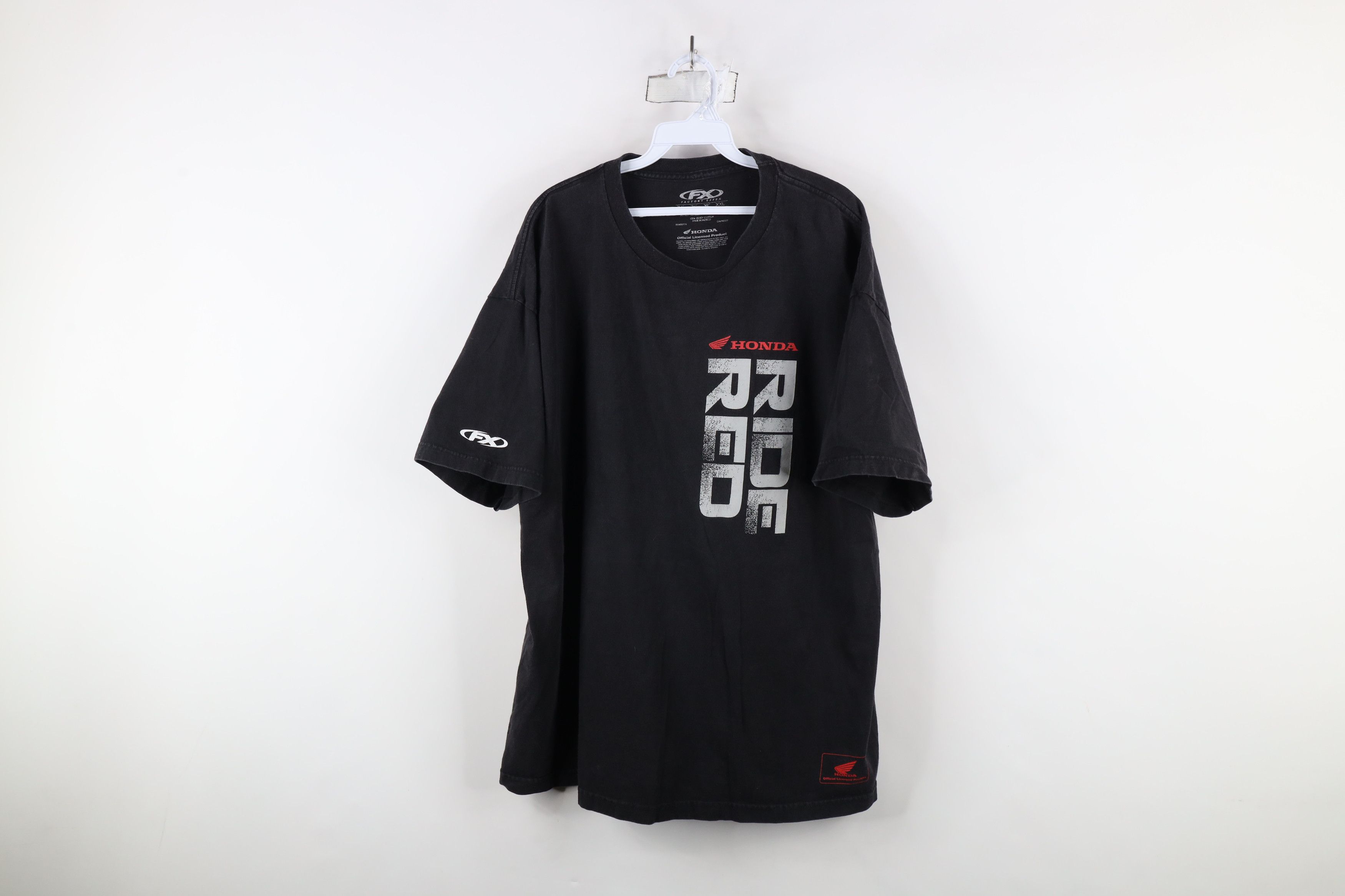 Vintage Vintage Y2K Factory Effex Honda Racing Spell T-Shirt Black Size US XXL / EU 58 / 5 - 1 Thumbnail
