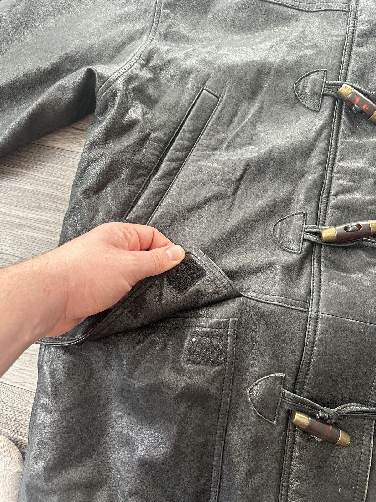 Mulberry Mulberry Lether Black Duffle Coat Napoleon Jacket hype Size US L / EU 52-54 / 3 - 14 Thumbnail