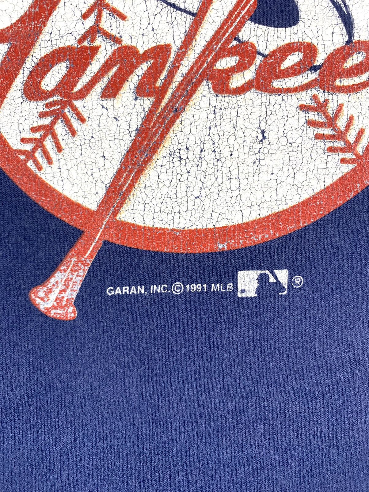 New York Yankees Rare! Vintage New York Yankees 1991 T Shirt Made USA NFL Pro Size US XL / EU 56 / 4 - 5 Thumbnail