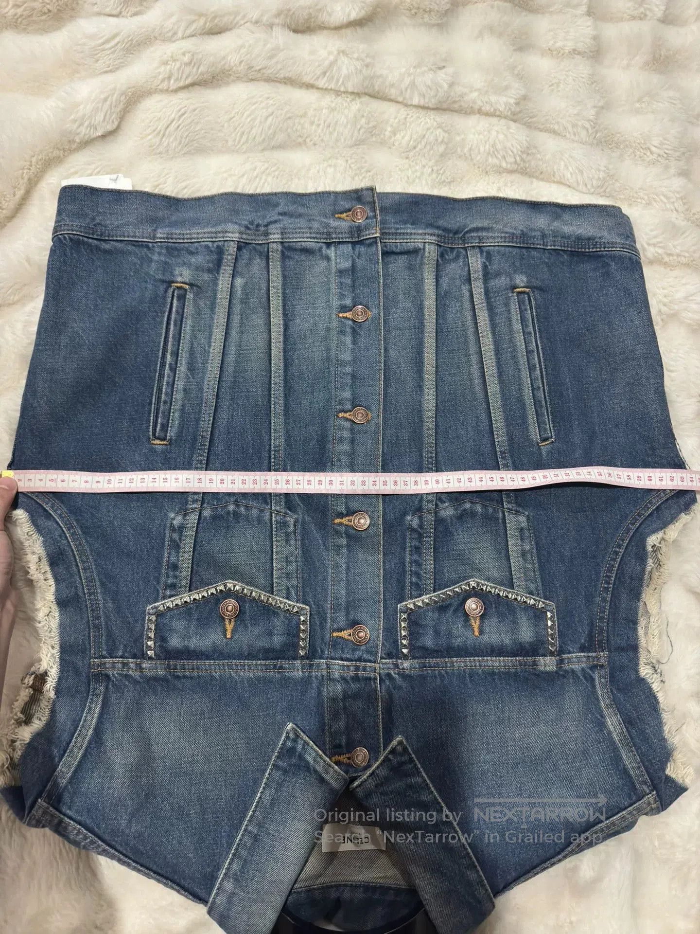 Celine Celine Runway Studded Denim Vest. Size US M / EU 48-50 / 2 - 7 Thumbnail