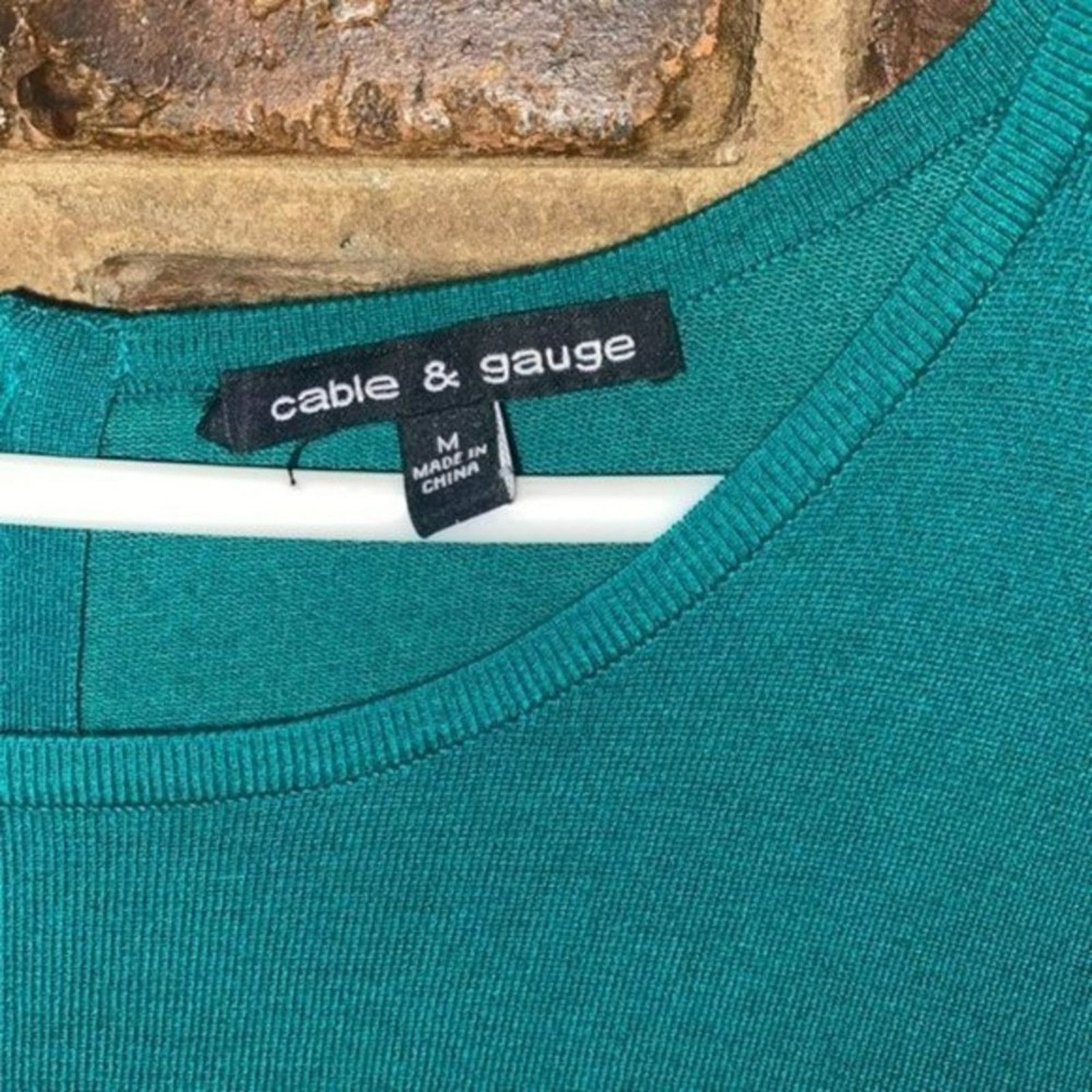 Other Cable + Gauge Green Quarter Zip Pullover Sweater Size Medium Size M / US 6-8 / IT 42-44 - 4 Thumbnail