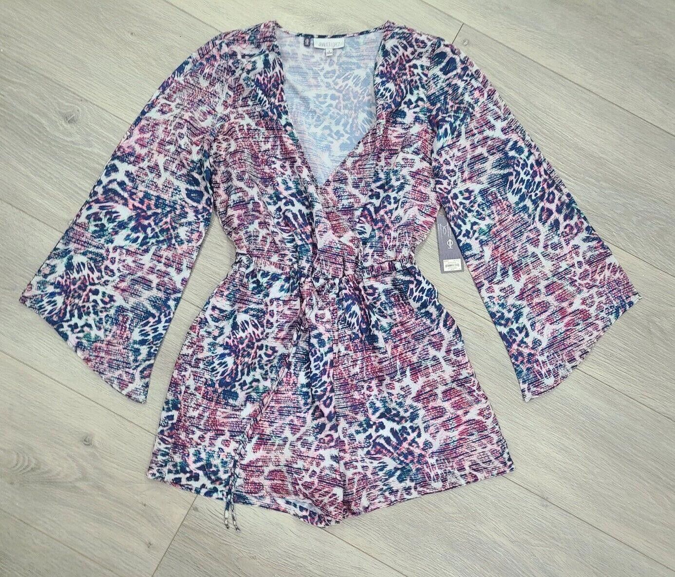Designer Jennifer Lopez Romper Medium NWT V Neck 3/4 Bell Sleeves Size 32" / US 10 / IT 46 - 7 Thumbnail