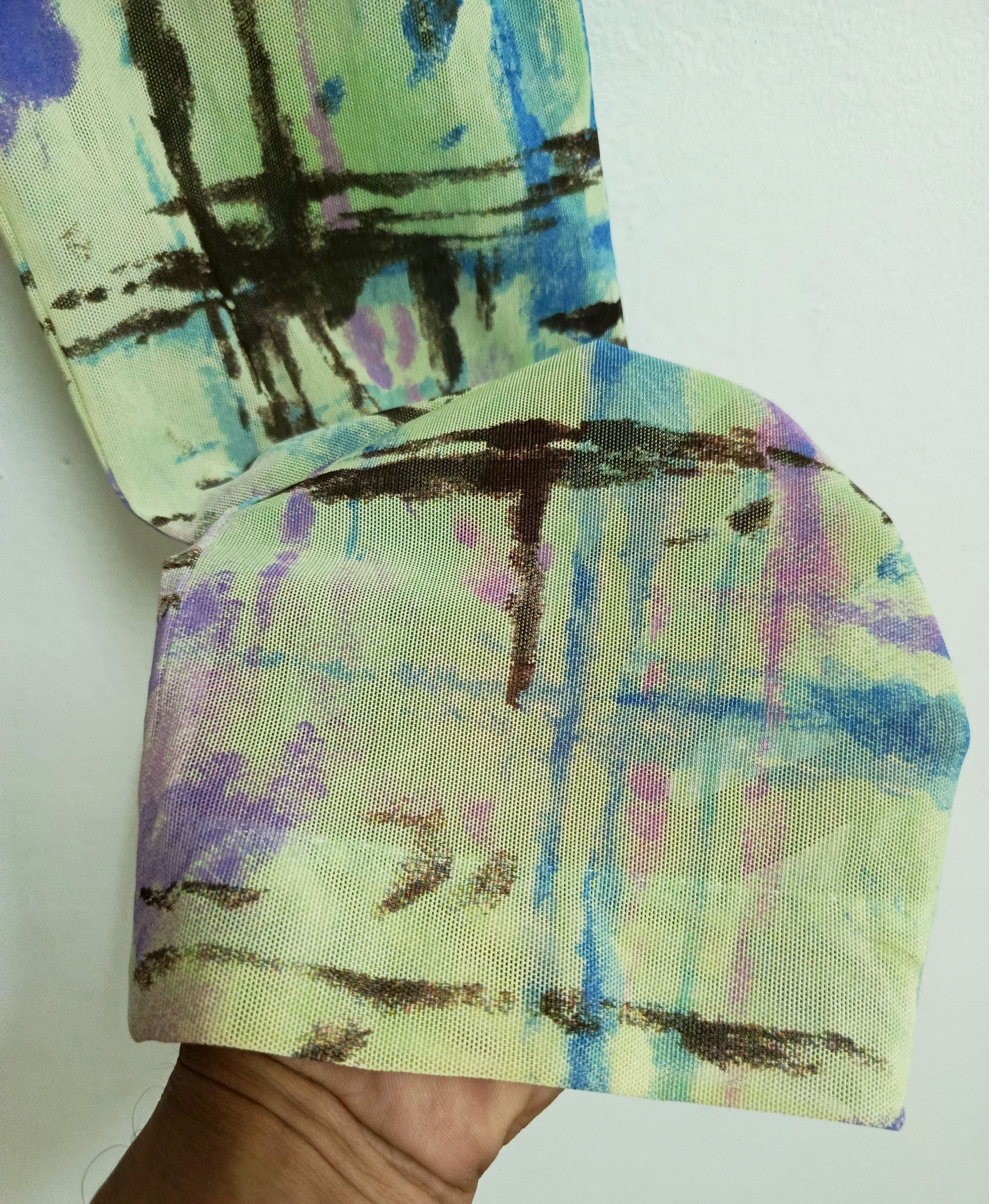 Karl Lagerfeld × Vintage Vintage Karl Lagerfeld Women Abstract Printed Pants Size 26" / US 2 / IT 38 - 3 Thumbnail