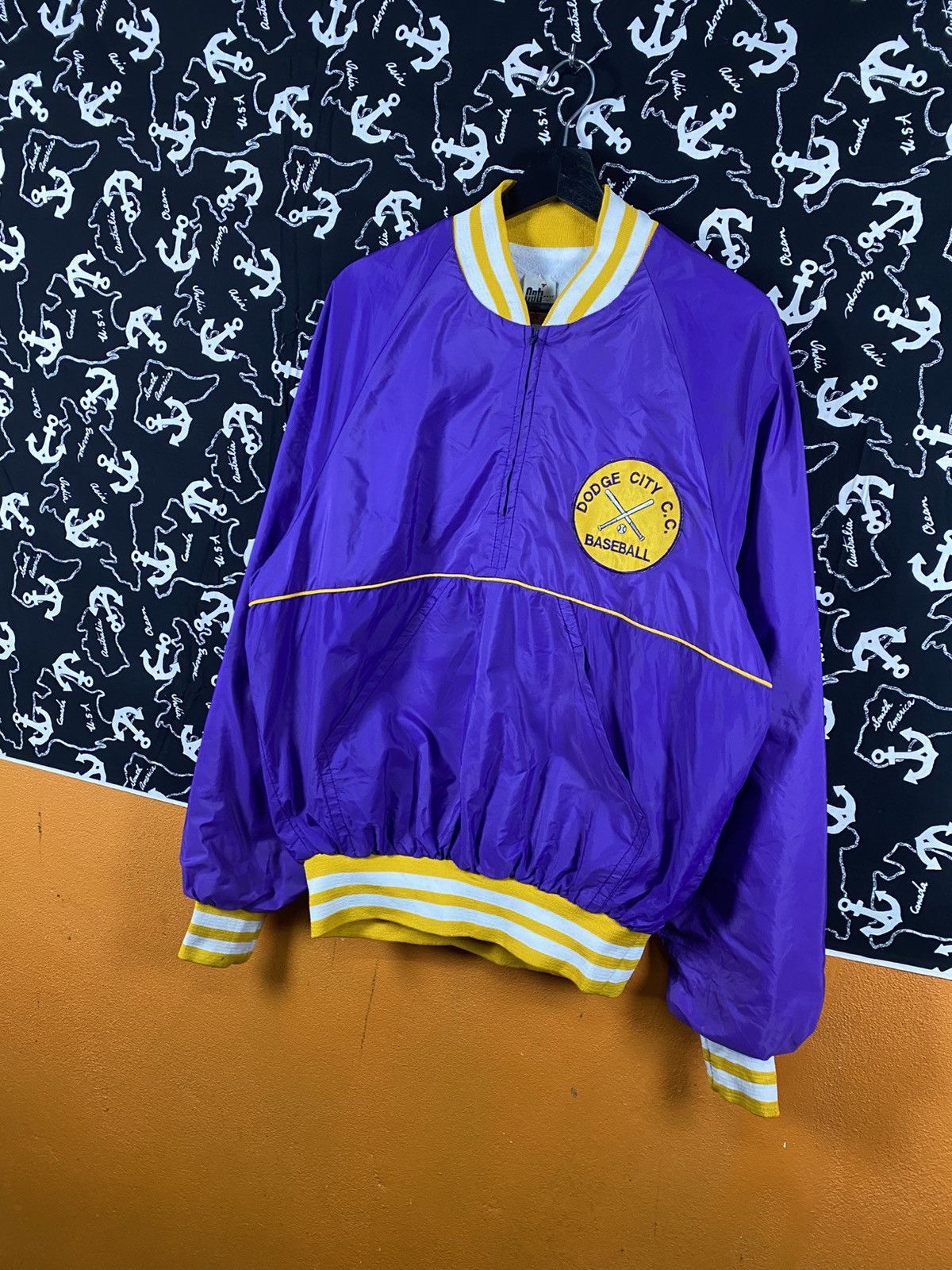 Vintage Vintage Dodge City CCC Baseball Warm-Up Jacket Sportswear Size US XL / EU 56 / 4 - 4 Thumbnail
