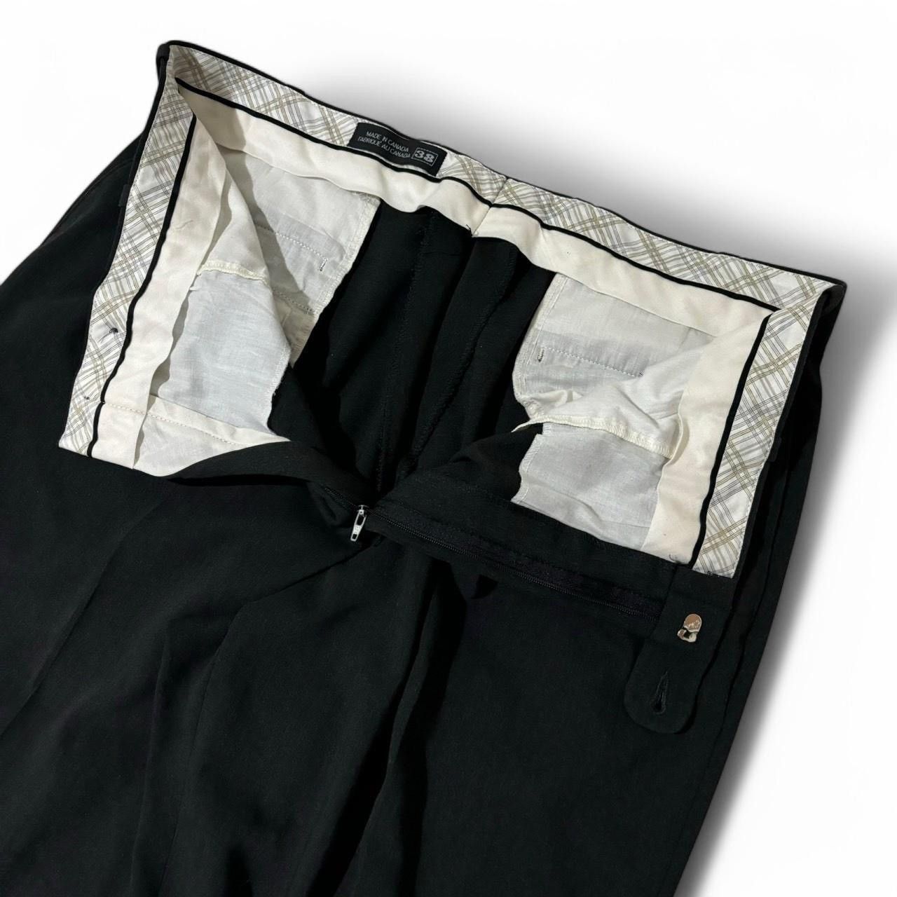 Designer Vintage 1990s Cacharel Dark Grey Pleated Trousers 37x30.25 Size US 37 - 2 Thumbnail
