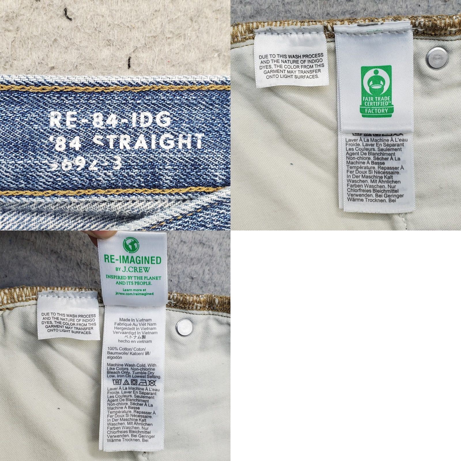 J.Crew J.Crew Jeans Womens 27 Blue Denim Faded Frayed Hem Whiskered Straight Leg 9692-3 Size 27" / US 4 / IT 40 - 8 Thumbnail