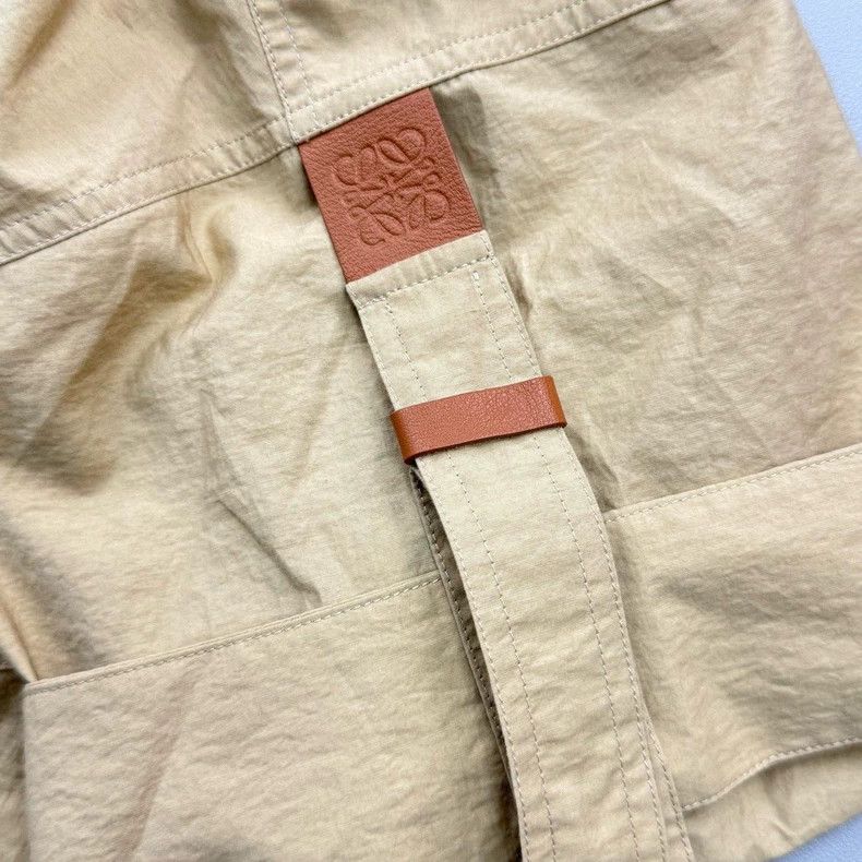 Loewe loewe Khaki leather logo shirt 2506-Nextarrow Size US S / EU 44-46 / 1 - 8 Thumbnail