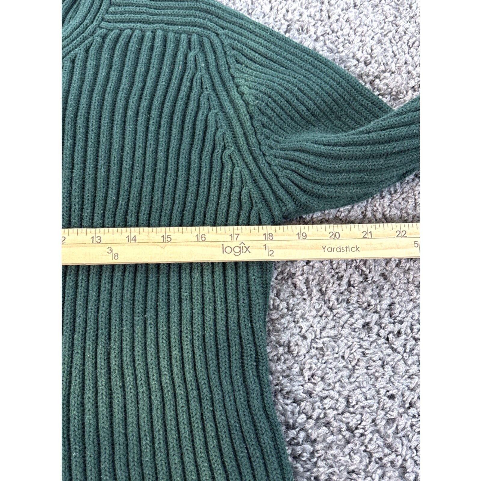 Nautica VINTAGE Nautica Sweater Mens Medium Pullover Crew Neck Knit Cotton Green 90s Ribbed Forest Green M Mens Size US M / EU 48-50 / 2 - 3 Thumbnail