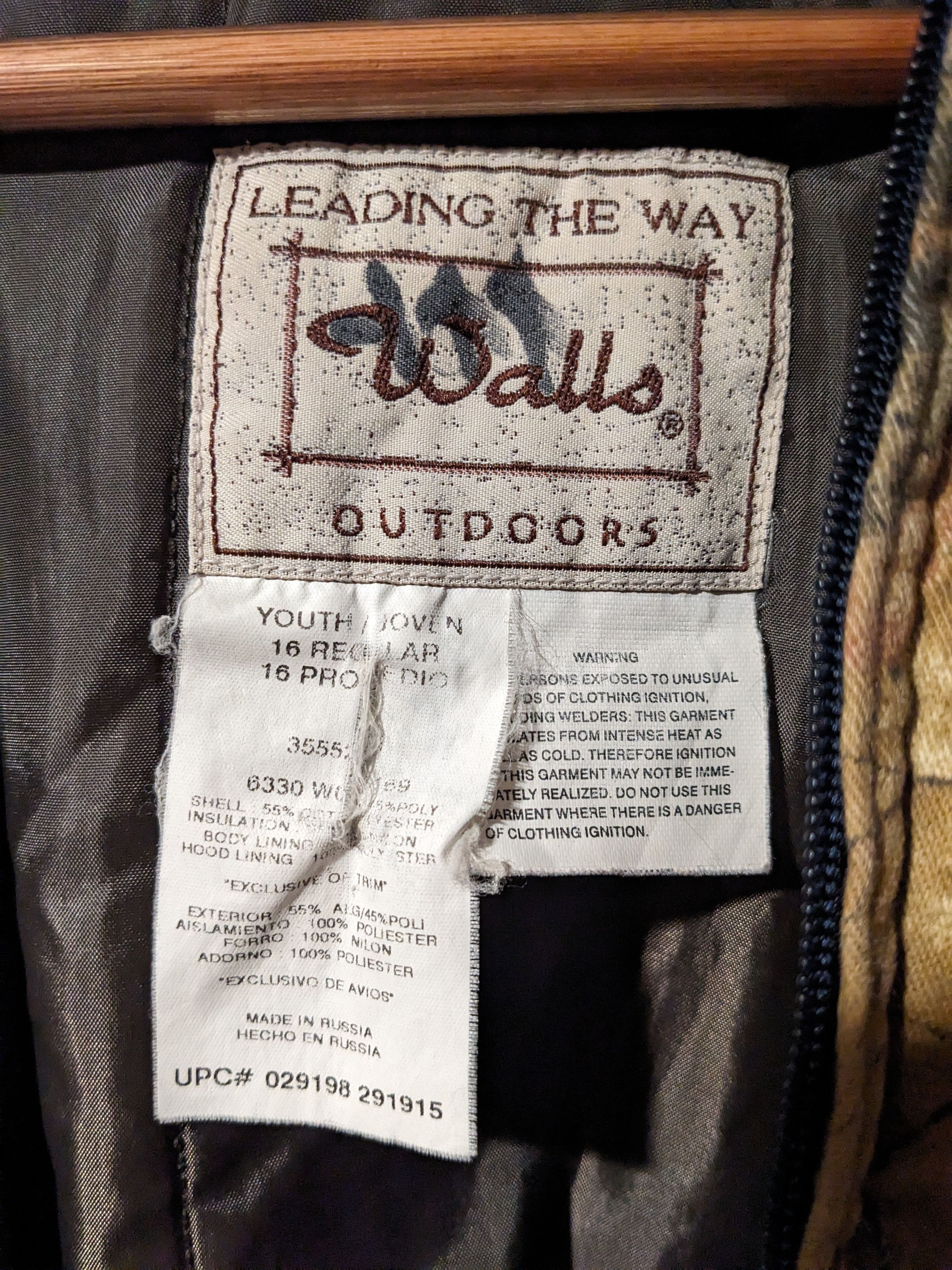 Vintage × Walls Vintage 90s Camo Walls Outdoor Youth Size 16 Jacket Size US XL / EU 56 / 4 - 3 Thumbnail