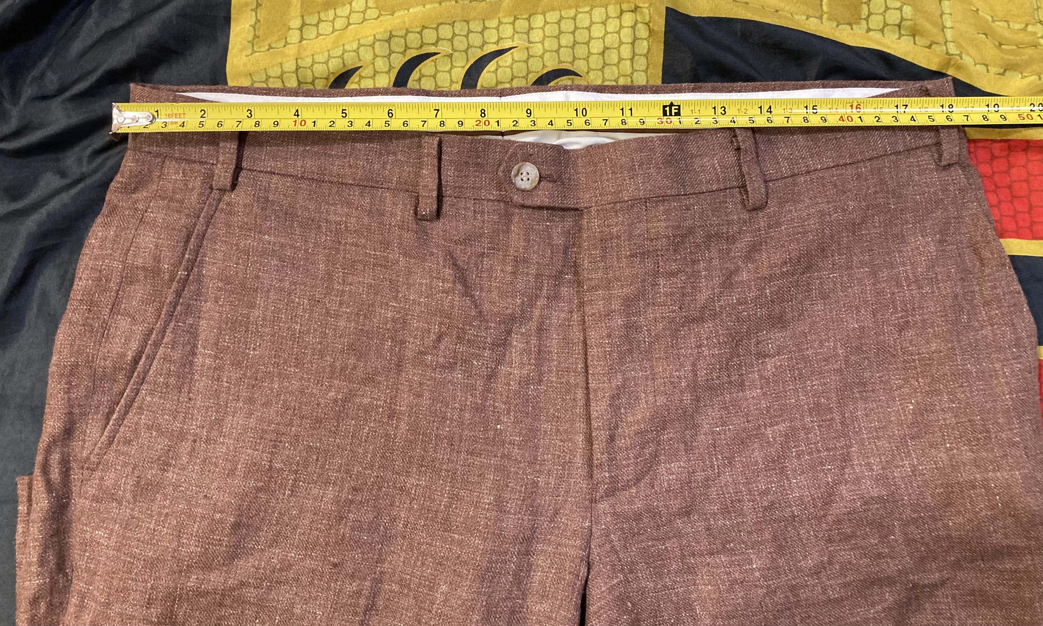Moss MOSS BROS 1851 Tailored Linen Brown Tobacco Suit Pants Size US 36 / EU 52 - 5 Thumbnail