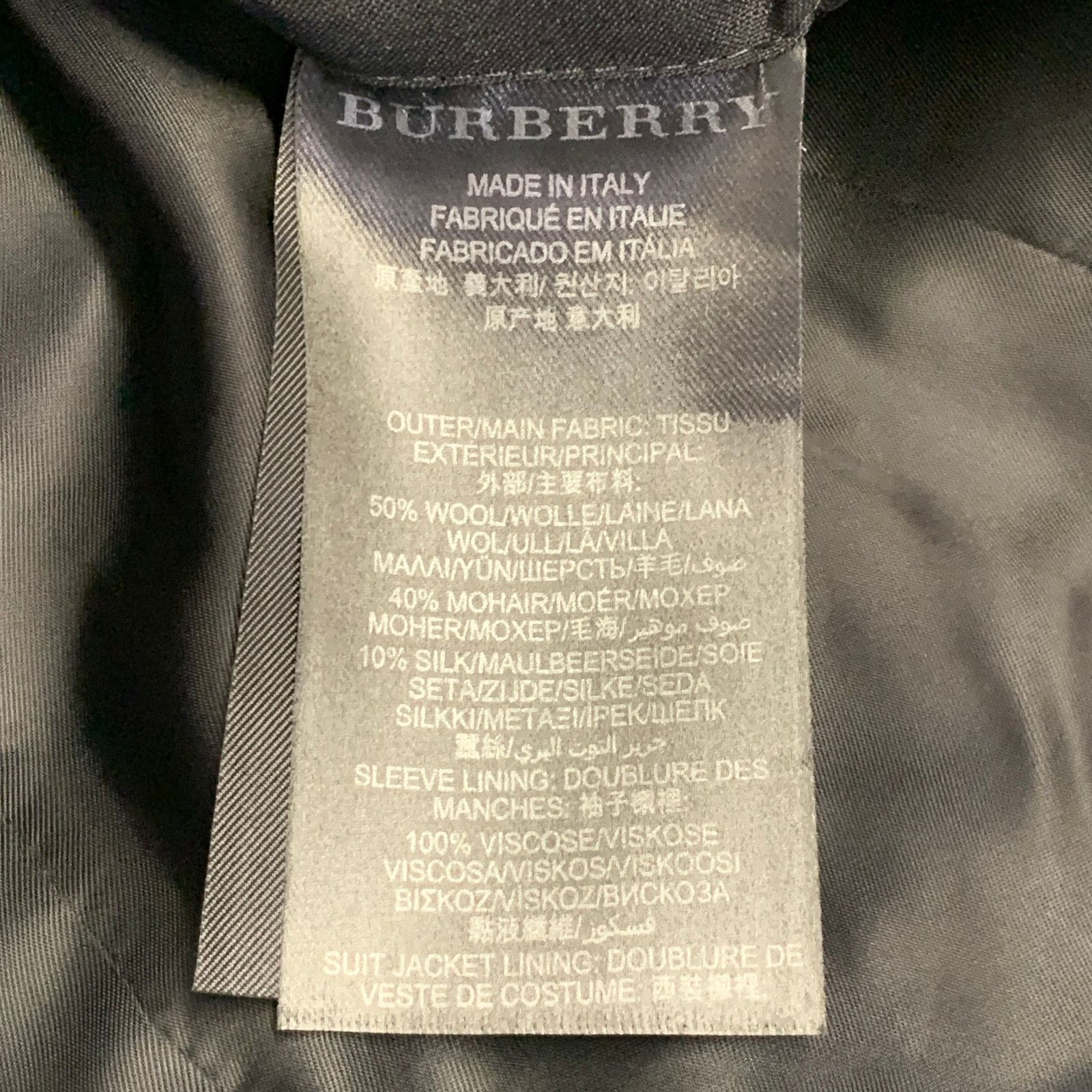 Burberry Prorsum BURBERRY PRORSUM Black Wool Mohair Silk Tuxedo Sport Coat Size 38R - 9 Thumbnail