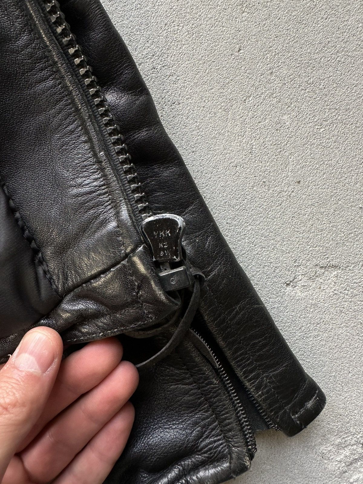 Genuine Leather Echtes Leder Leather Jacket Motorcycle Biker Size US M / EU 48-50 / 2 - 11 Thumbnail
