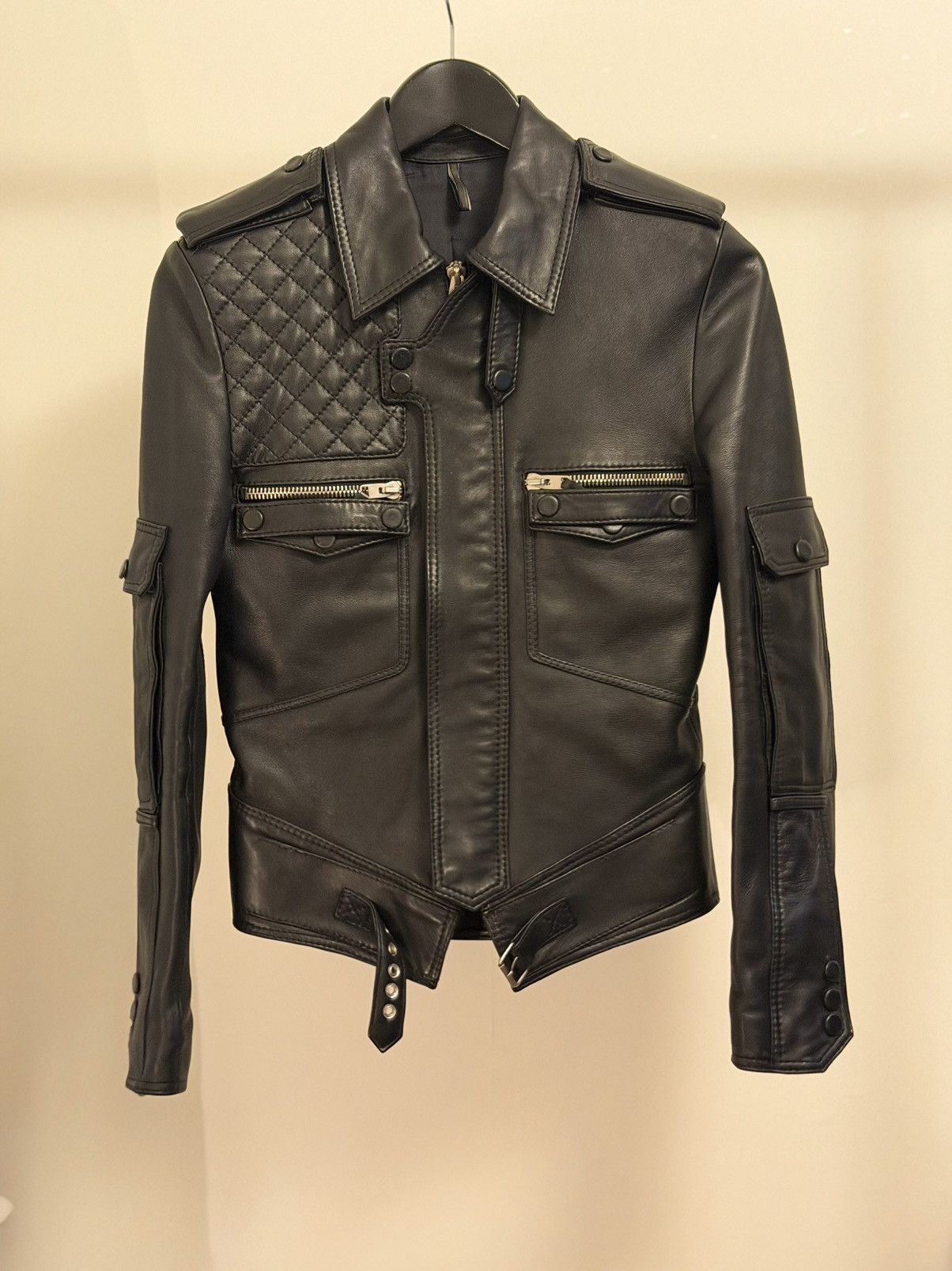 ジャケット・アウター SS07\"dior homme\"4 pocket leather jacket Dior Homme SS07 Four Pocket Leather Jacket Size:46 Price:Not For Sale