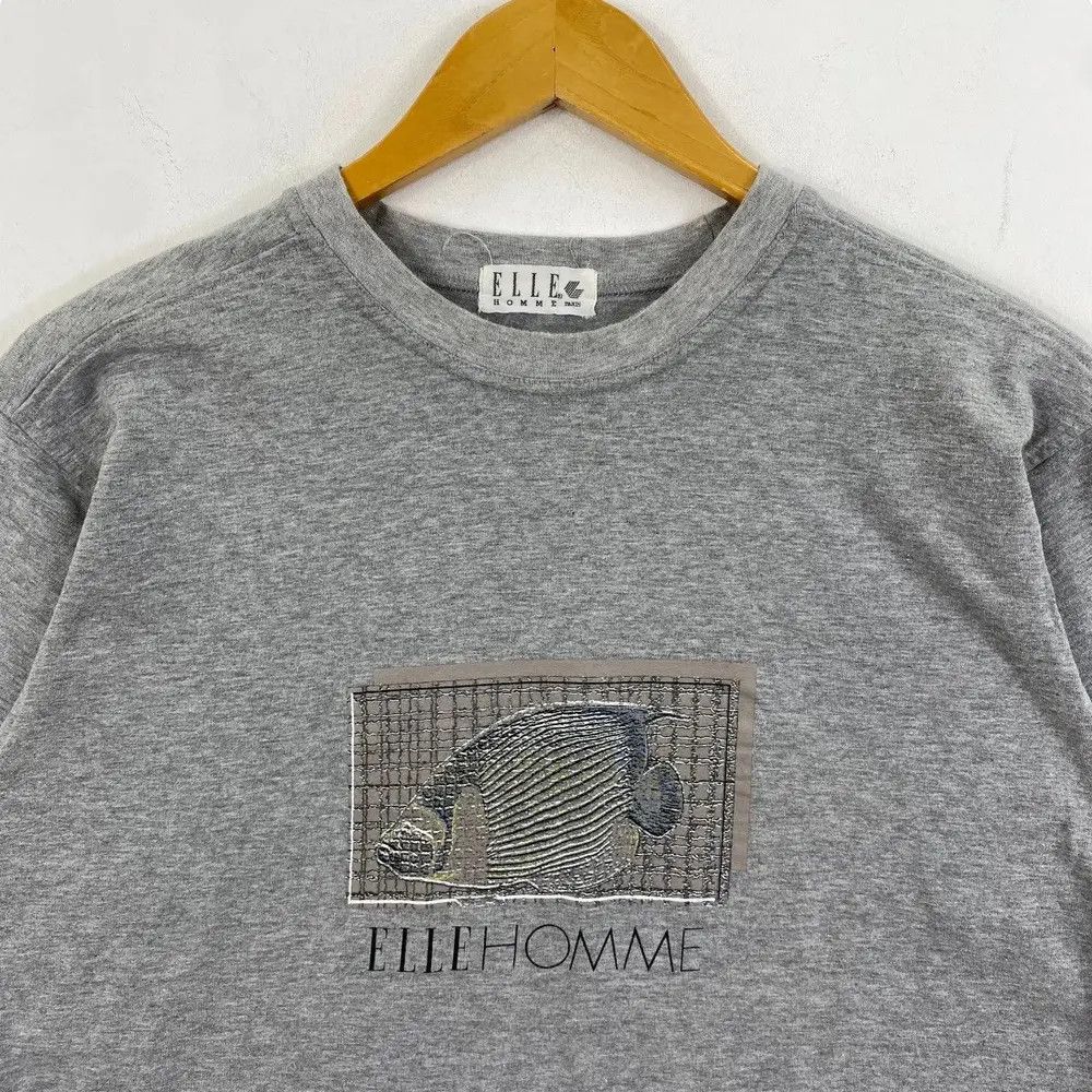 Vintage Vintage 90's ELLE HOMME PARIS Fish Graphic Art Tee Shirt Size US M / EU 48-50 / 2 - 2 Thumbnail