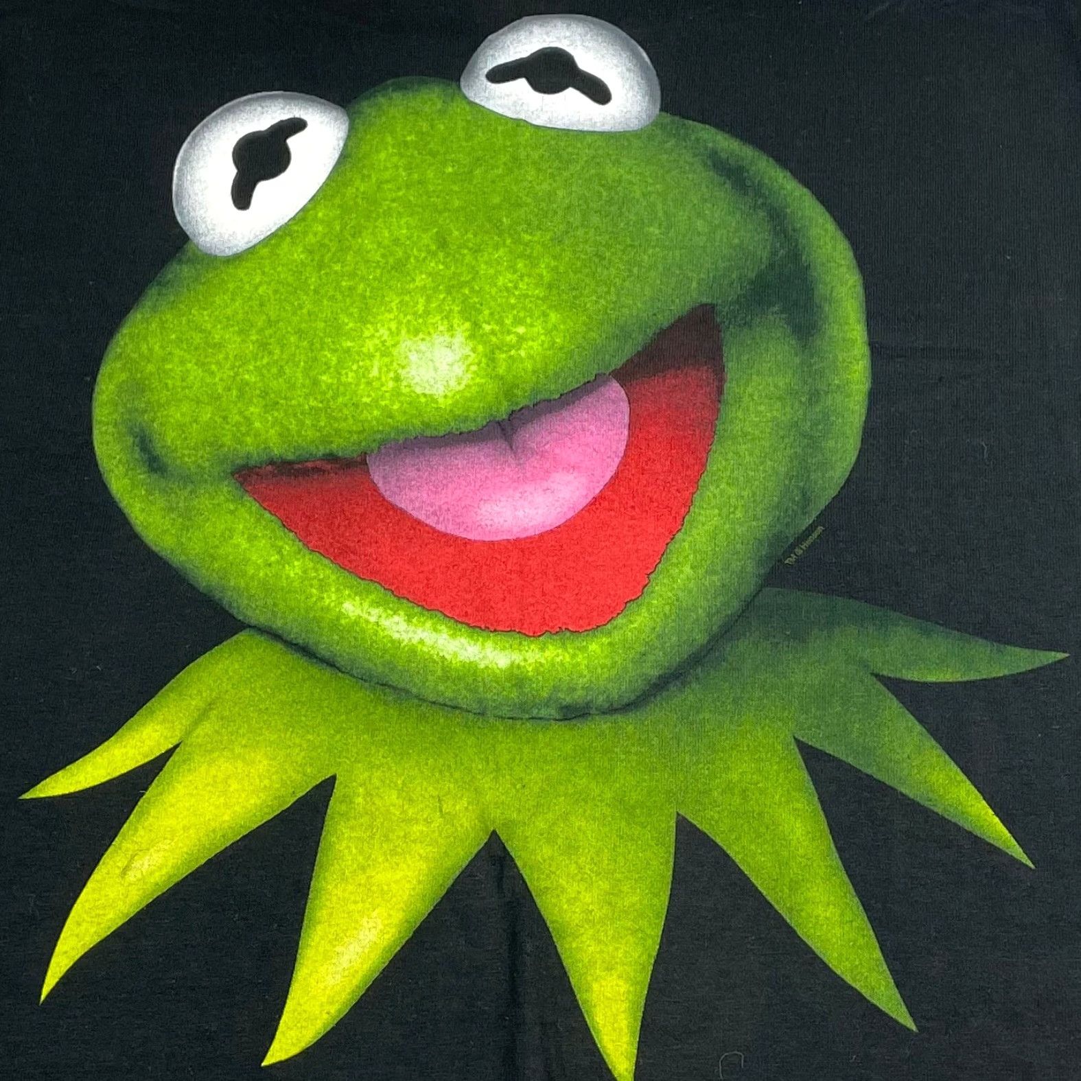 Vintage VTG Kermit The Frog Big Face 100% Oats T-Shirt Men M Black 100% Cotton Short Sleeve Single Stitch Crew Neck USA 90s Cartoon Vintage Mens Size US M / EU 48-50 / 2 - 2 Thumbnail