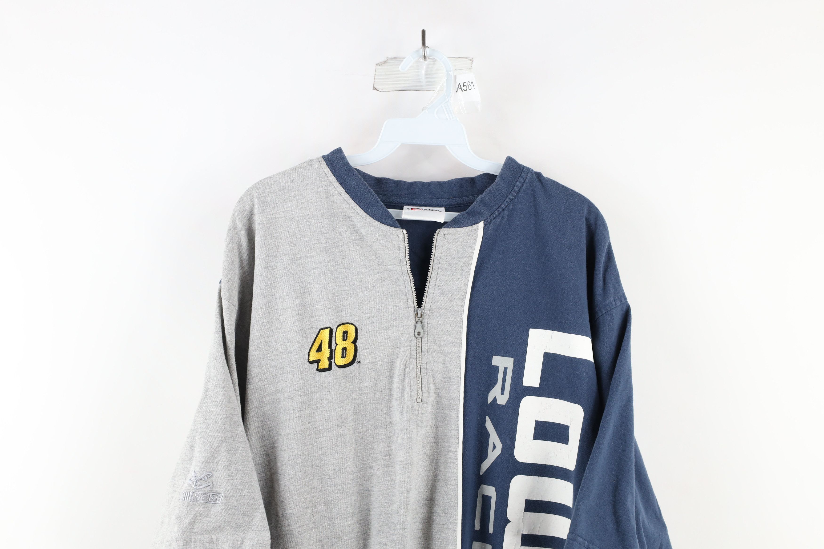 Vintage Vintage NASCAR Lowes Racing Jimmie Johnson Half Zip T-Shirt Size US XL / EU 56 / 4 - 2 Thumbnail