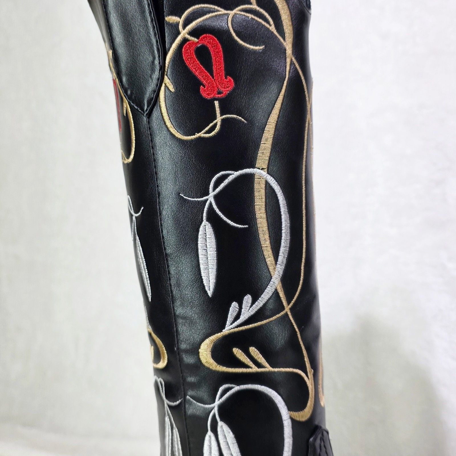 Other Lily Bell Embroidery Country Western Cowgirl Calf Knee Boots Size US 8.5 / IT 38.5 - 6 Thumbnail